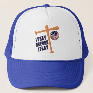 Gorra De Camionero Rezo antes de jugar al juego Basebal