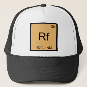 Gorra De Camionero Rf - Campo Derecho Símbolo de Elemento Químico Béi