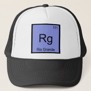Gorra De Camionero Rg - Rio Grande Elemento Químico Símbolo Camiseta 