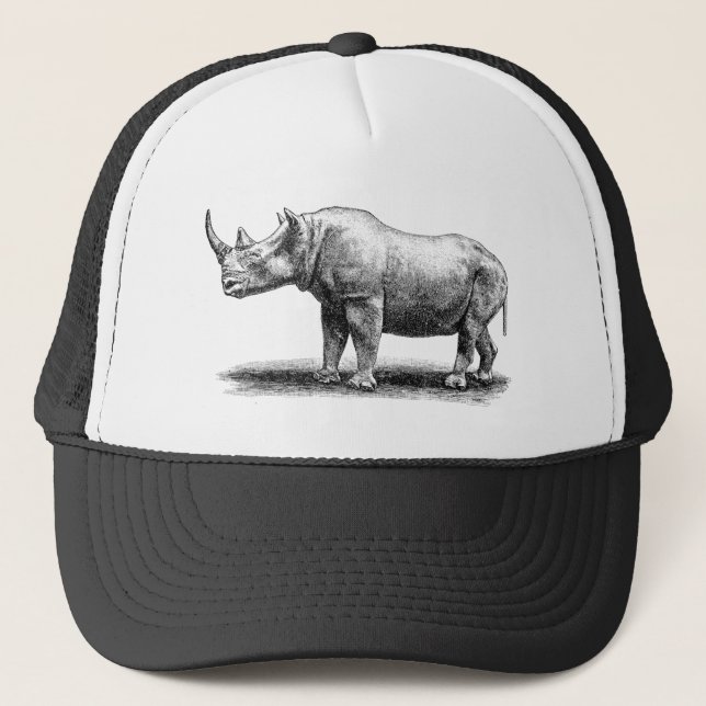 Gorra De Camionero Rhinos del rinoceronte del ilustracion del (Anverso)