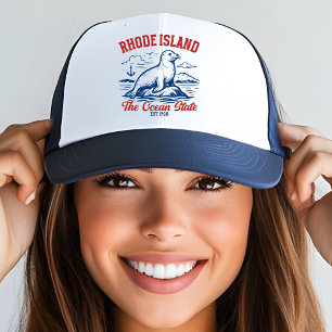 Gorra De Camionero Rhode Island Marine Life Art for Nature Lovers