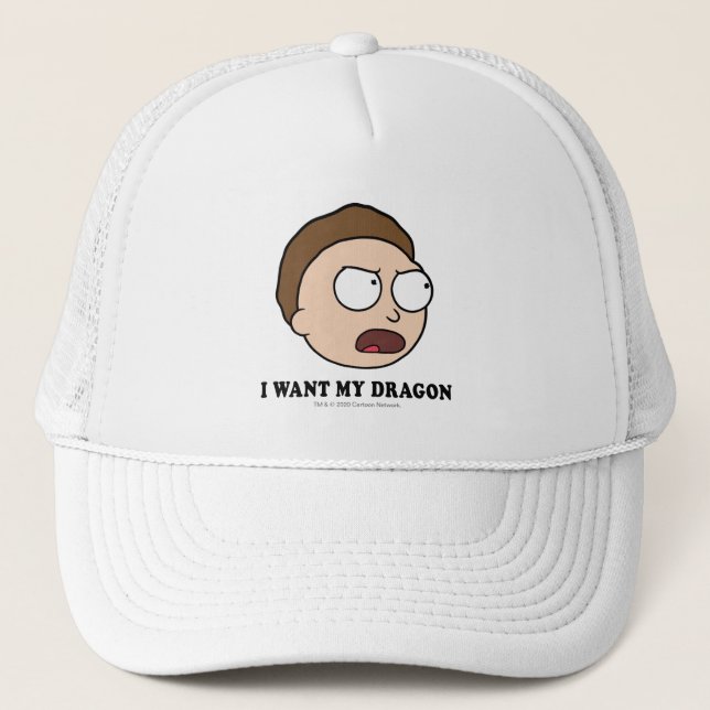 Gorra De Camionero RICK AND MORTY™ | Quiero Mi Dragón (Anverso)