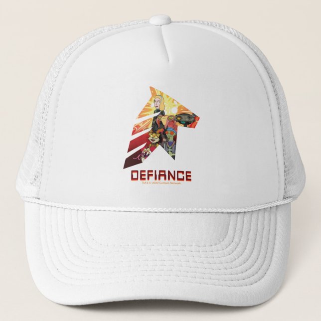 Gorra De Camionero RICK AND MORTY™ | Tripulación de Defiance Espacial (Anverso)