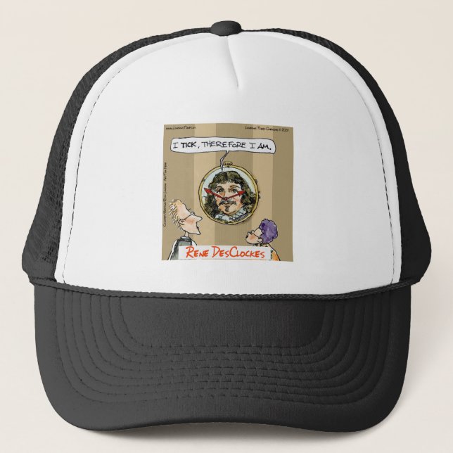 Gorra De Camionero Rick London Personalizados Funny Descartes Clock (Anverso)