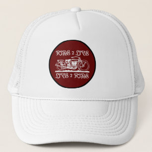 Gorra De Camionero RIDE 2 LIVE 2 RIDE regalo inspirador de ciclismo