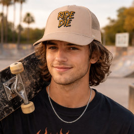 Gorra De Camionero Ride Or Die Skater - Skateboarding Graphic Print