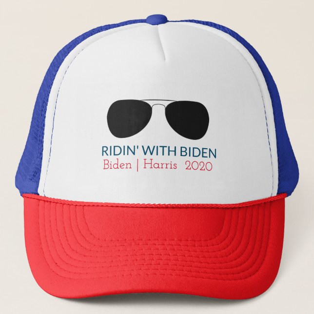 Gorra De Camionero Ridin' con gafas de Aviador Biden (Anverso)