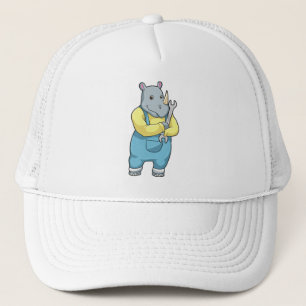 Gorra De Camionero Rinoceronte como mecánico con llave