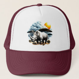 Gorra De Camionero Rinocerontes blancos