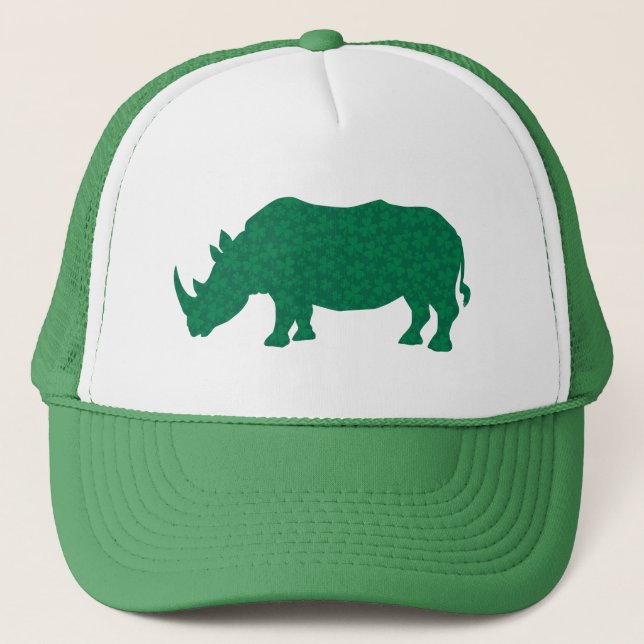 Gorra De Camionero Rinocerontes hechos de Shamrock (Anverso)