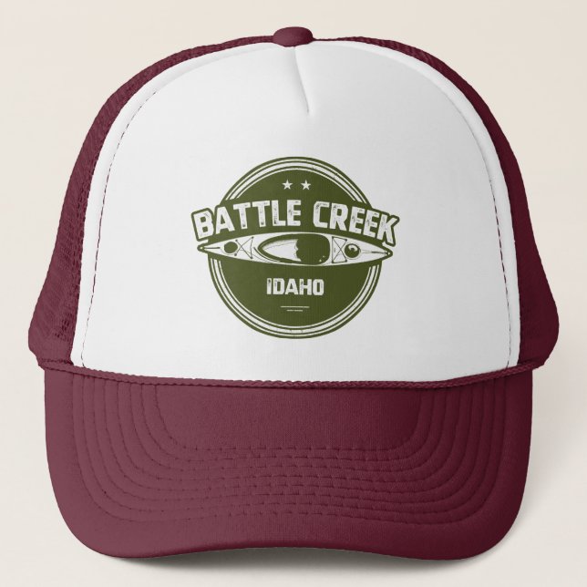 Gorra De Camionero Río Idaho Kayaking: Creek De Batalla (Anverso)