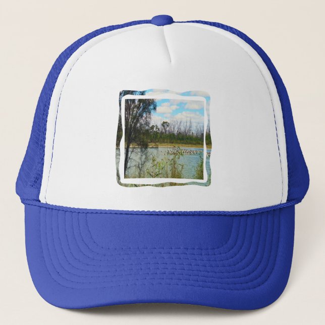 Gorra De Camionero Río Murray Australia Gran Rebaño Pelícano (Anverso)