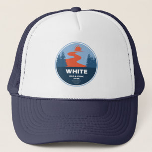 Gorra De Camionero Río Oregón blanco salvaje y escénico