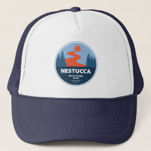 Gorra De Camionero Río Salvaje Y Escenario De Nestucca