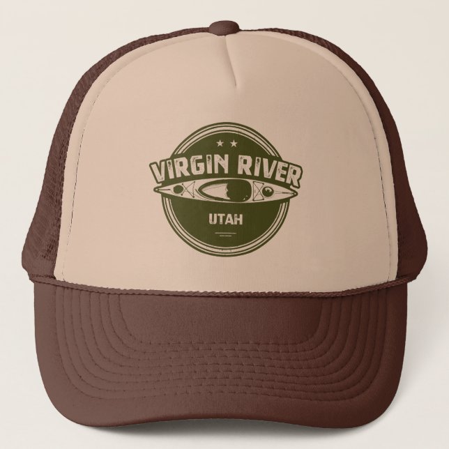 Gorra De Camionero Río Virgin Utah Kayaking (Anverso)