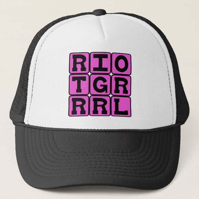 Gorra De Camionero Riot Grrrl, Género Musical (Anverso)