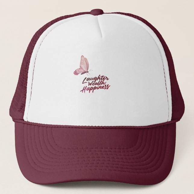 Gorra De Camionero Riqueza de la felicidad (Anverso)