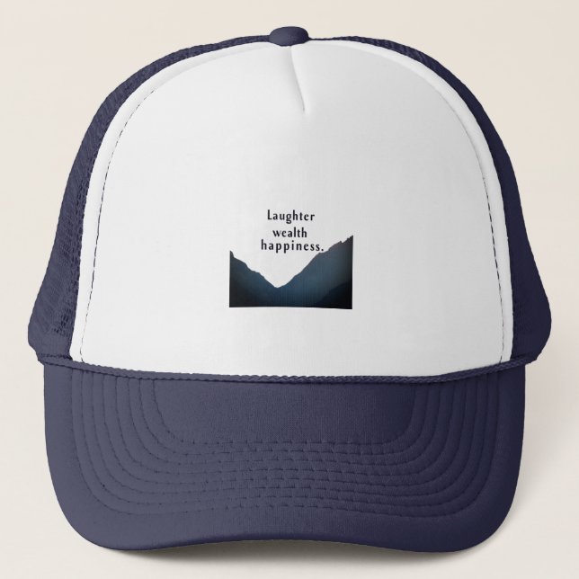 Gorra De Camionero Riqueza de la felicidad (Anverso)