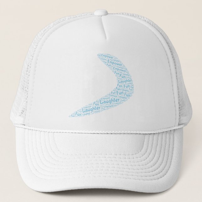 Gorra De Camionero risa bumerang, diversión, poder (Anverso)