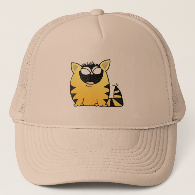 Gorra De Camionero Risa divertida del gato (Anverso)