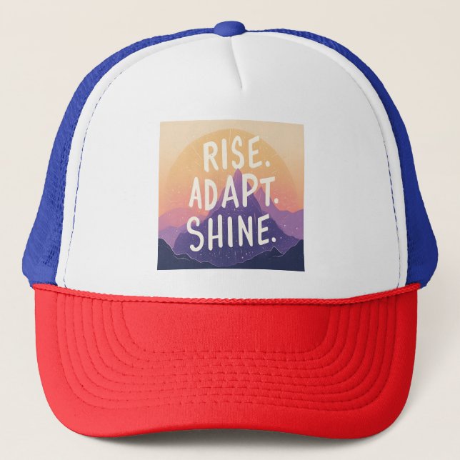 Gorra De Camionero Rise Adapt Shine - Inspirador Mountain Sunrise (Anverso)
