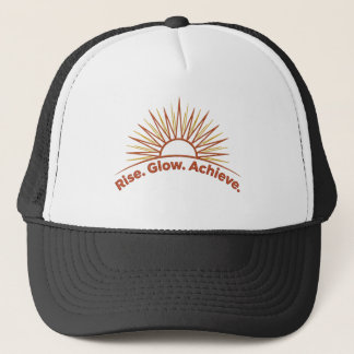 Gorra De Camionero Rise. Glow. Achieve. – Motivational Minimal Design
