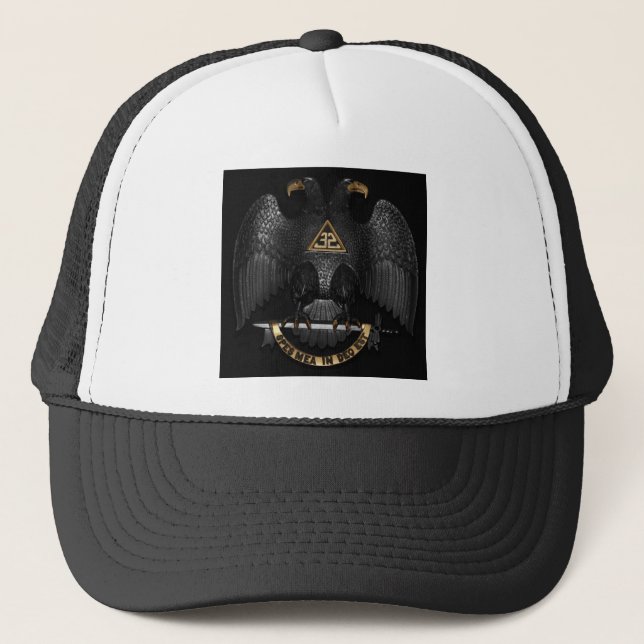 Gorra De Camionero Rito escocés albañil Eagle de 32 grados (Anverso)