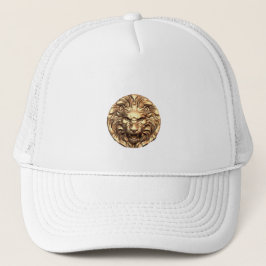 Gorra De Camionero Roaring Gold Lion Head
