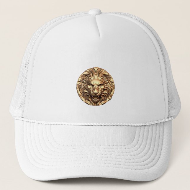 Gorra De Camionero Roaring Gold Lion Head (Anverso)