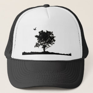 Gorra De Camionero Roble blanco y negro con odio del camionero del