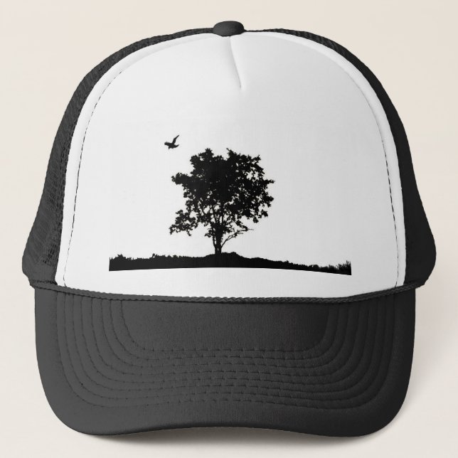 Gorra De Camionero Roble blanco y negro con odio del camionero del (Anverso)