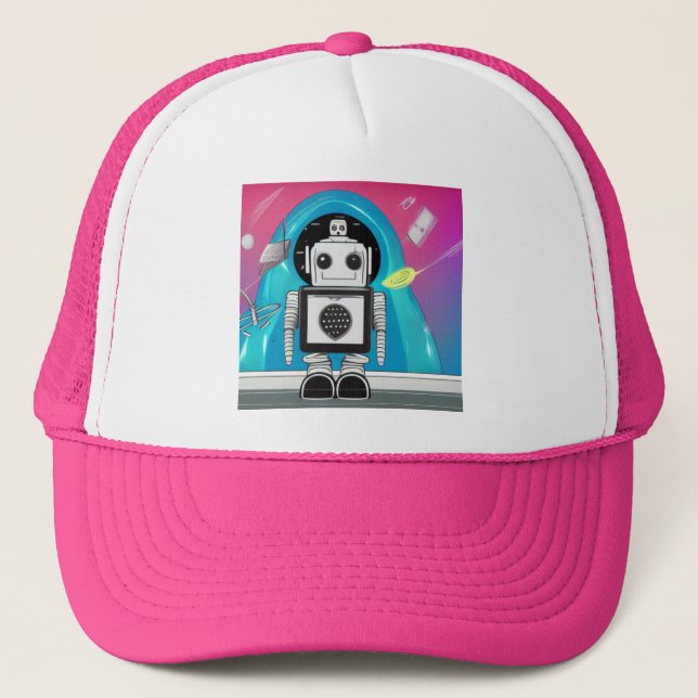 Gorra De Camionero Robot cute (Anverso)