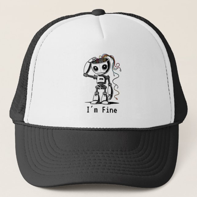 Gorra De Camionero Robot roto - Estoy bien (Anverso)