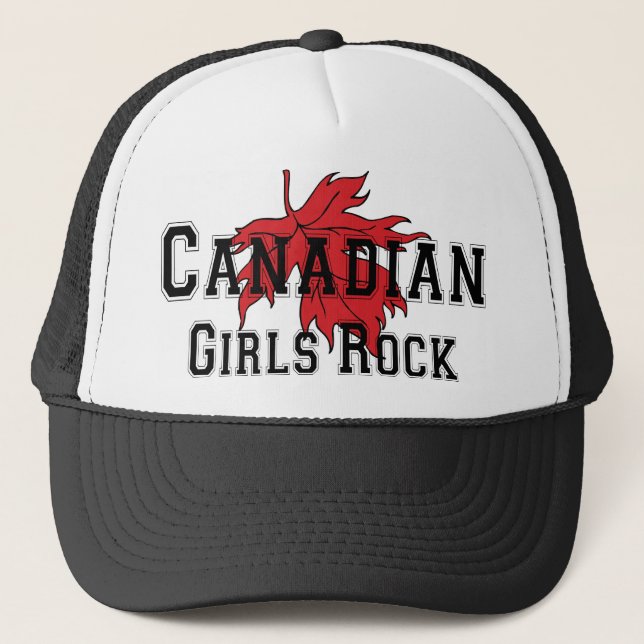 Gorra De Camionero Roca canadiense de los chicas (Anverso)