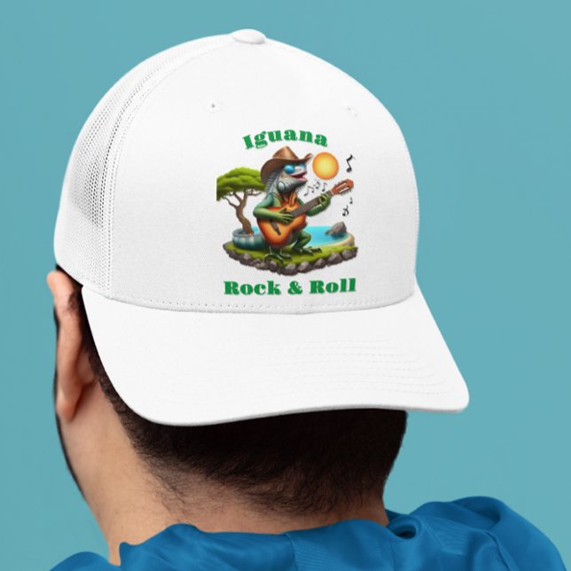 Gorra De Camionero Roca de habitante de ciénaga de Iguana Serenading (Subido por el creador)