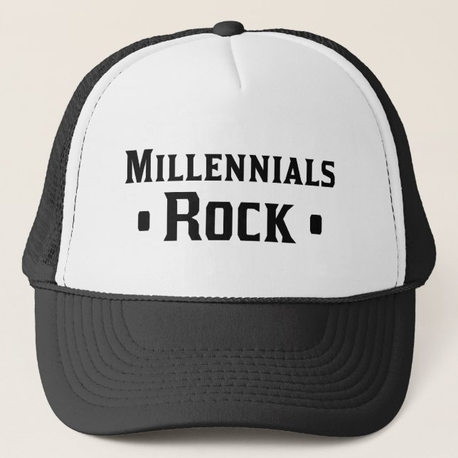 Gorra De Camionero Roca de los Millennials (Anverso)