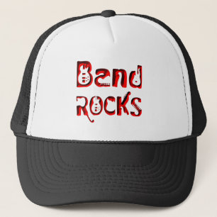 Gorra De Camionero Rocas de banda roja en rojo