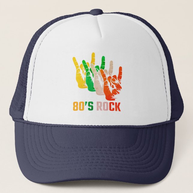 Gorra De Camionero ¡Rock 80! Retro (Anverso)