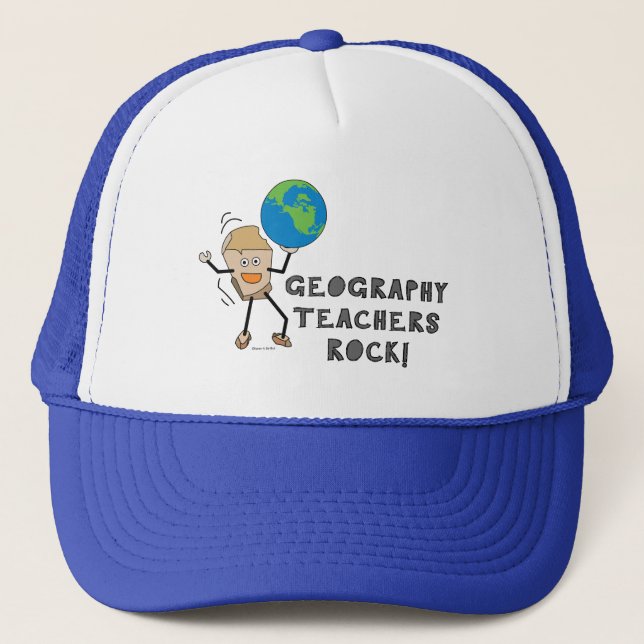 Gorra De Camionero Rock de profesores de geografía (Anverso)