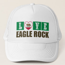 Gorra De Camionero Rock del águila del corazón de la bandera de la Re