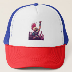 Gorra De Camionero Rock N� Calavera � Concierto divertido de esquelet