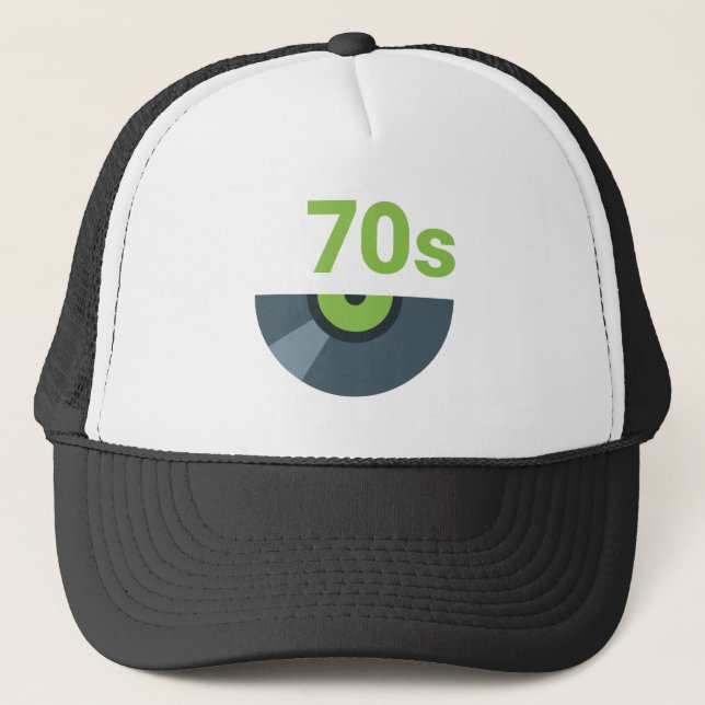 Gorra De Camionero Rock Record de los años 70 (Anverso)