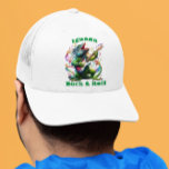 Gorra De Camionero Rock & Rollo de los habitantes de Iguana<br><div class="desc">Una carismática iguana antropomórfica,  adornada con atuendo surrealista,  toca una canción rock & Roll en su guitarra en una fresca actuación. lagarto Dweller disfrutando de la música.</div>