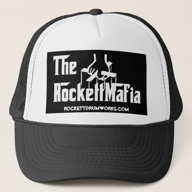 Gorra De Camionero rockettMafia, rockettdrumworks.com (Anverso)