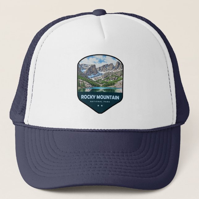 Gorra De Camionero Rocky Mountain National Park Shield (Anverso)