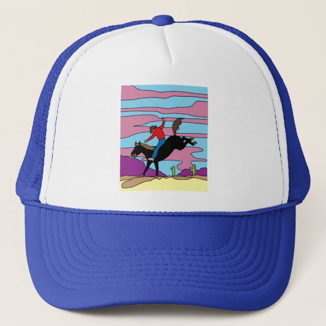 Gorra De Camionero Rodeo de retro Wild West Cowboys (Anverso)