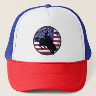 Gorra De Camionero Rodeo Patriótico Bronc