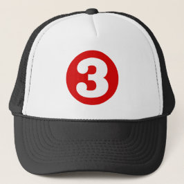 Gorra De Camionero Rojo "3"