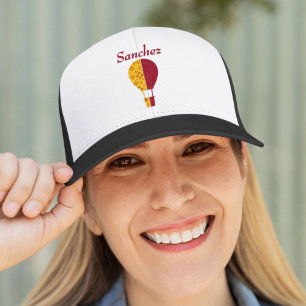 Gorra De Camionero Rojo Amarillo Nuevo México Zia Globo de aire calie