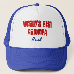 Gorra De Camionero Rojo azul conocido de encargo del mejor abuelo del